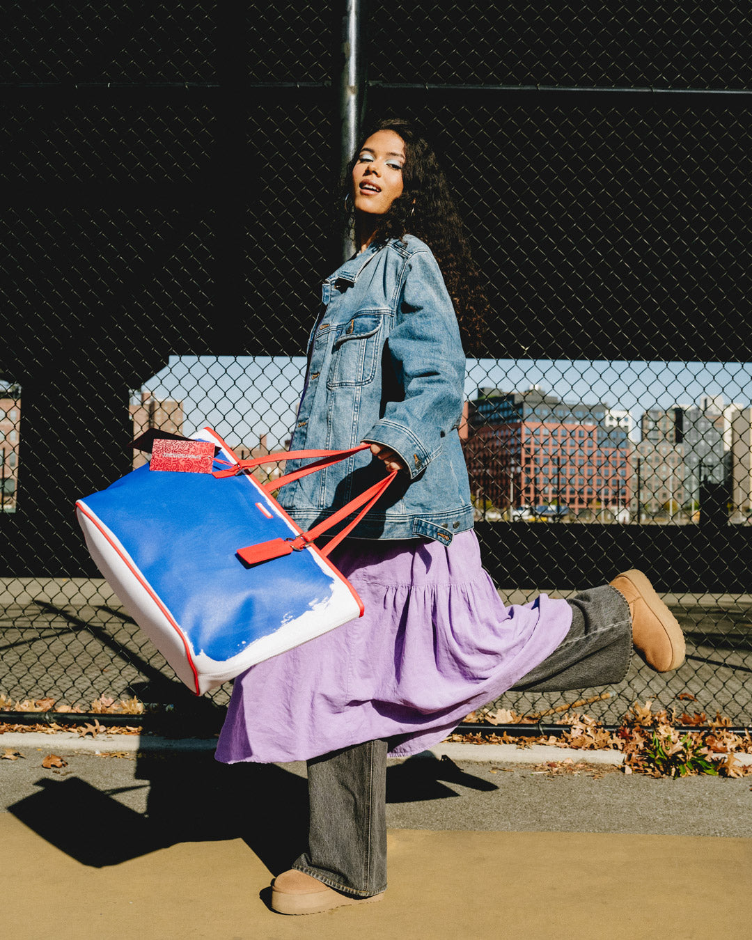 KEITH HARING THE BIG BLUE PURSE ART TOTE